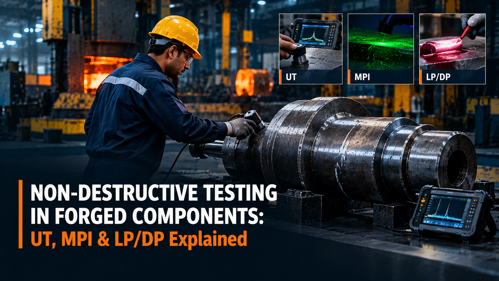 Non-Destructive Testing in Forged Components: UT, MPI & LP/DP Explained